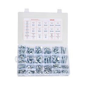566 Pcs Bolts Nuts Assortment Kit Imperial Alloy Steel for Furniture