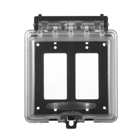 Outdoor Outlet Cover 2-Gang Lockable Weatherproof Electrical Outlet Cover