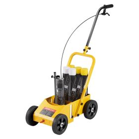 Striping Line Marking Machine 24 x 13 x 35.4 in 4-Wheel Striping Machine Yellow