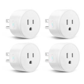 VEVOR Smart Plug Works WiFi Smart Outlet with Alexa and Google Home 4-Pack White
