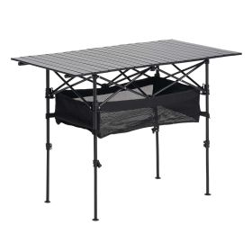 Folding Portable Camping Table Aluminum Outdoor Picnic Roll up Table Storage Bag