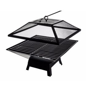 Square Small Fire Pit BBQ Party Portable Fire Pit